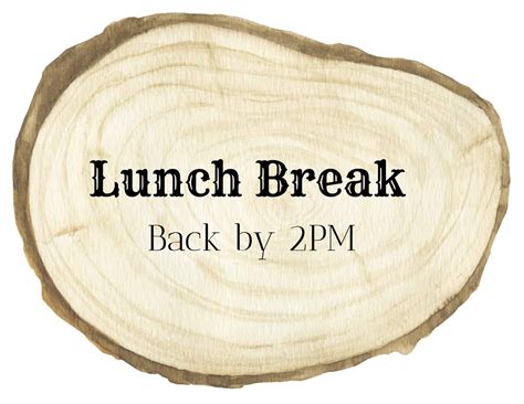 Printable Lunch Break Signage Printable Word Searches