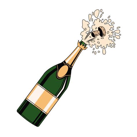 Best Champagne Bottles Popping Clip Art Illustrations Royalty Free