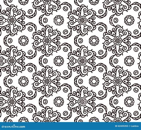Mono Line Pattern For Your Design Stock Vector Illustration Of