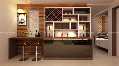 Cerulean Mini Bar Counter Design For Homes