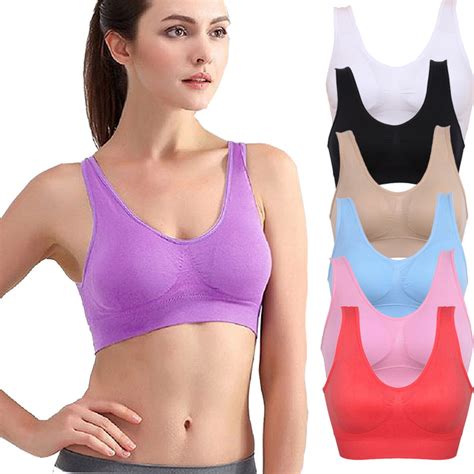 Ladies Womem Seamless Bra Breathable Stretch Sport Yoga Bras Plus Size S 3xl Underwear