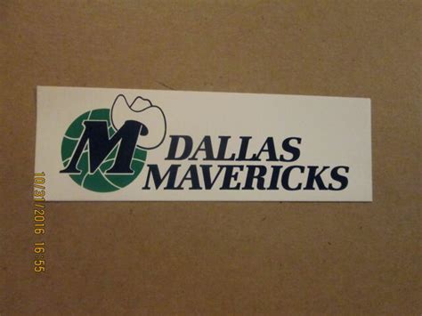 Nba Dallas Mavericks Vintage 1980s Logo Basketball Bumper Sticker Ebay