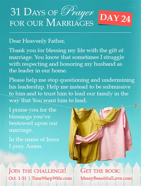 Love And Respect Marriage Challenge 31 Days Of Prayer Time Warp Wife