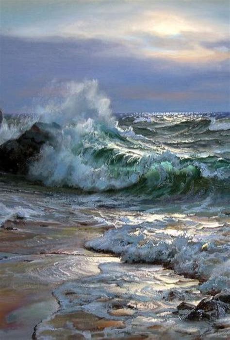 Waves Crashing On Rocks Seascape Paintings Landscape Paintings