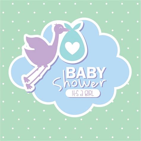 Plantilla De Invitación De Baby Shower Vector Gratis