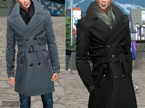 Pin By Mateusz Bilski On Sims Trench Coat Sims 4 Mods Clothes Coat