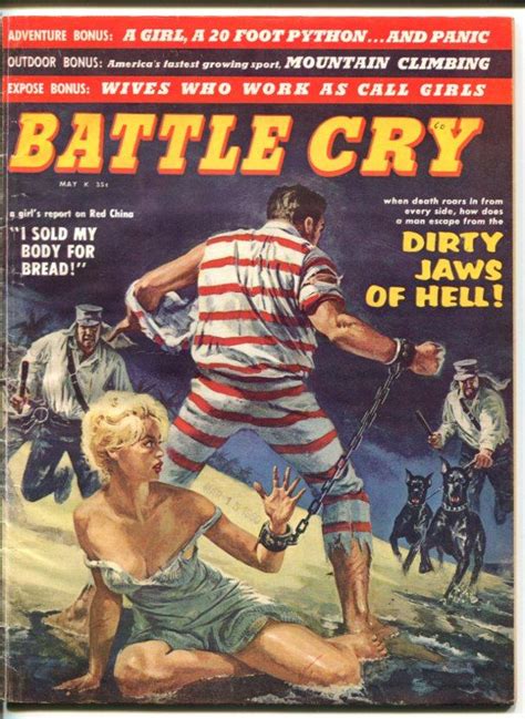 Battle Cry May 1960 Stanley Pubs Spicy Hot Blonde Handcuffs Sheesecake