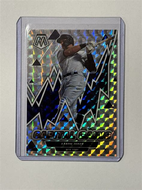 Panini Mosaic Baseball Aaron Judge Capital Gains Silver Holo Prizm Yankees Ebay