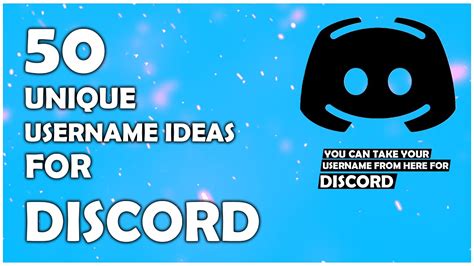 Create better discord name ideas. DISCORD USERNAME IDEAS: TOP 50 UNIQUE DISCORD USERNAME ...