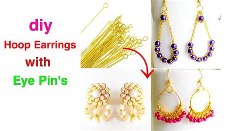 Diyhoop Earrings With Eye Pinsquick And Easy Earrings With Pearls