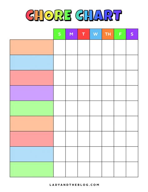 10 Best Printable Weekly Chore Chart Pdf For Free At