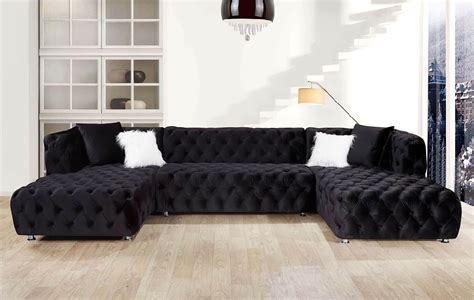 Buy LCL Velvet U Shape Sectional Sofa By