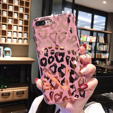 Bling Cheetah Print Mirror Surface Phone Case New Soft Tpu Etsy