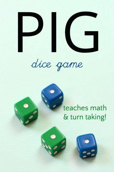 If the player scores no points from the second throw, his turn is ended and he. Fight the Greed & Learn to Take Turns: Pig Dice Game