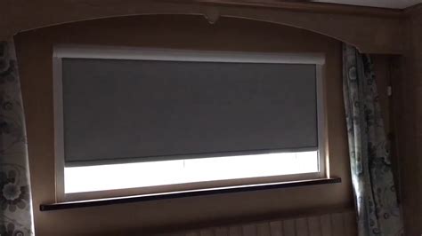 Blackout Roller Blind In A Cassette Motorised With A Solar Panel