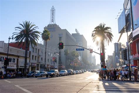Hollywood Boulevard In Downtown Los Angeles Editorial Image Image Of