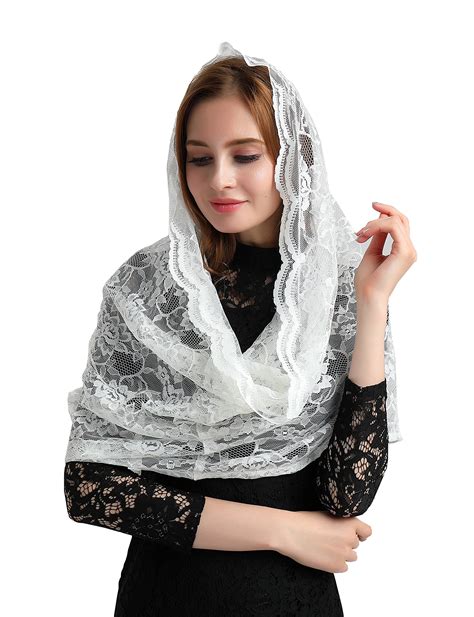 catholic mantilla veils for mass head covering lace church headscarf s06l buy online in united