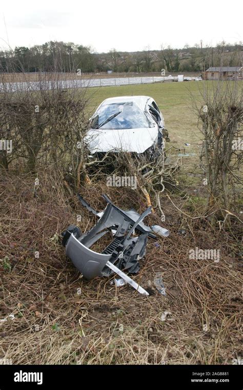 High Impact Collision Car Crash Mechanical Entrapment Stock Photo Alamy