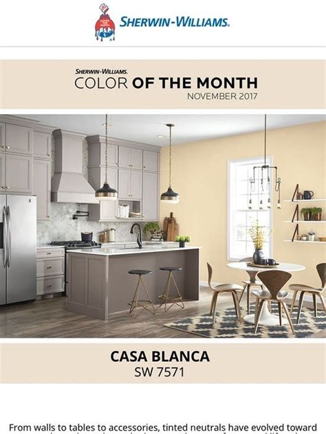 Sherwin Williams Home Our Color Of The Month Is Casa Blanca Greet