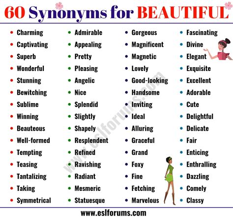 Beautiful Synonym 60 Best Synonyms For Beautiful Esl Forums