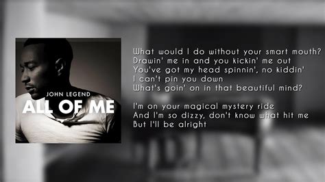 John Legend All Of Me Lyrics Karaoke Instrumental Youtube