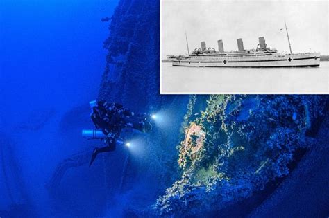 Diver Captures Haunting Images Of Titanics Sunken Sister Ship
