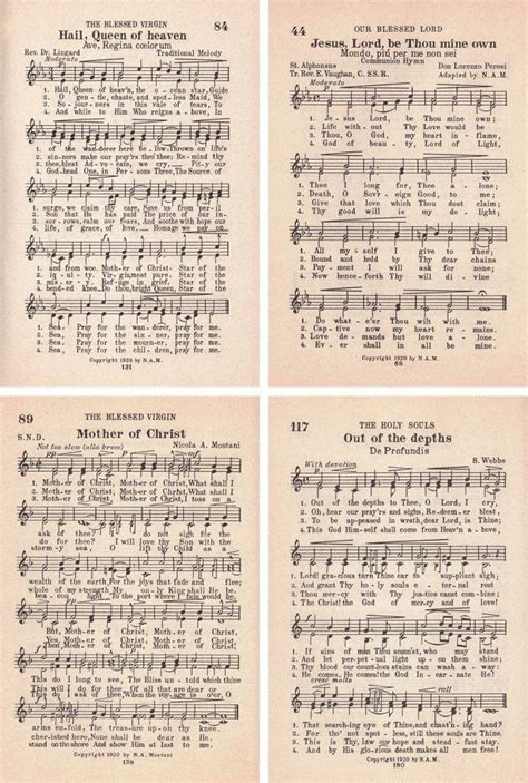 Free Printable Vintage Hymns Sheet Music Rose Clearfield Hymn Sheet