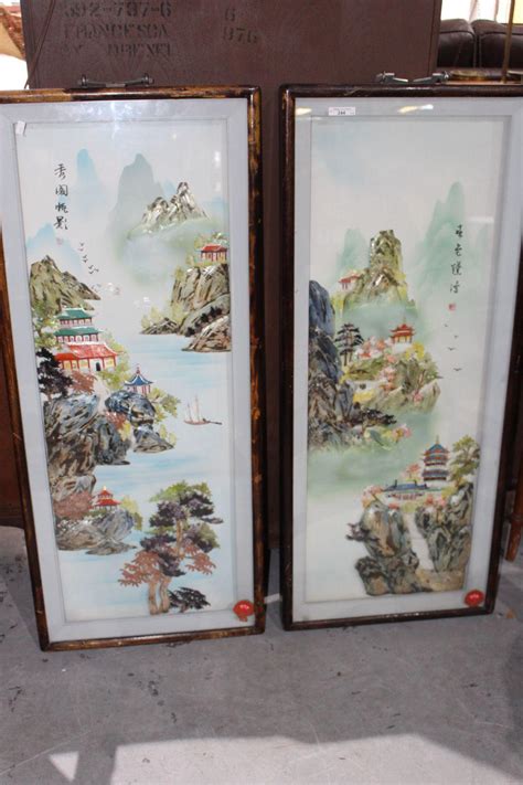 Pair Of Chinese Wall Plaques