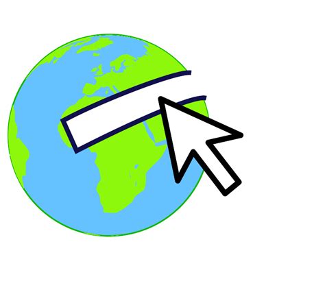 Earth Logo With A Mouse Pointer Vector Image Public Domain Vectors