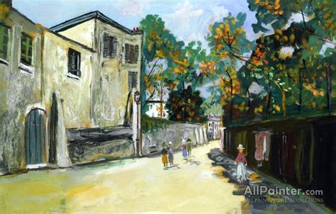 Maurice Utrillo Rue Saint Vincent Oil Painting Reproductions For Sale