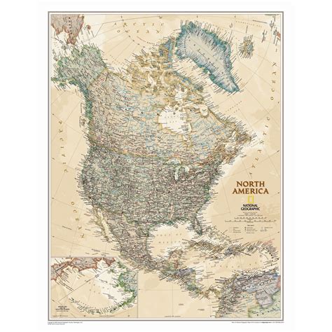 National Geographic Maps North America Executive Wall Map And Reviews