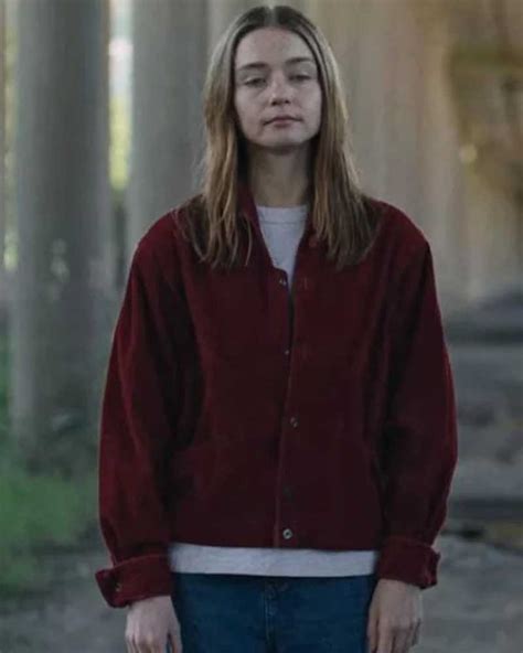 The End Of The Fing World Jessica Barden Corduroy Alyssa Red Jacket
