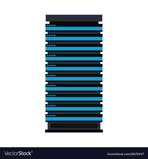 Server Rack Icon Database Storage Design Vector Image