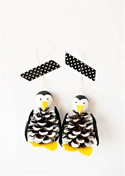 Basteln Tannenzapfen Winter Ideen Kindern Aus Pinguin