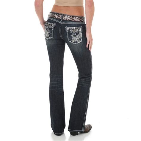 Rock 47 By Wrangler Womens Rocky Top Low Rise Jeans Western Wear