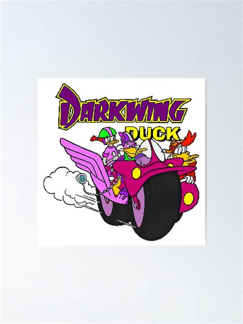 Darkwing Duck Motorcycle Poster By Bearbon Redbubble