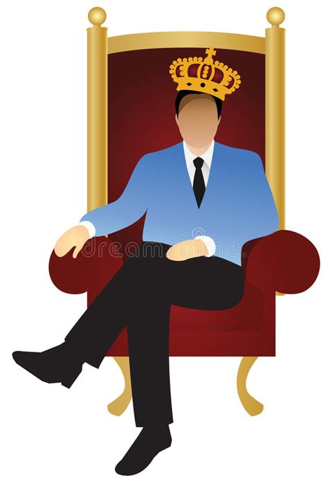 A Successful Businessman Is Sitting Like A King V Stock Vector