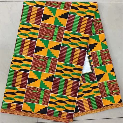 Multi Color Kente Cloth Authentic Handwoven Ethnic Ghana Fabrics African Kente Fabric For Sale