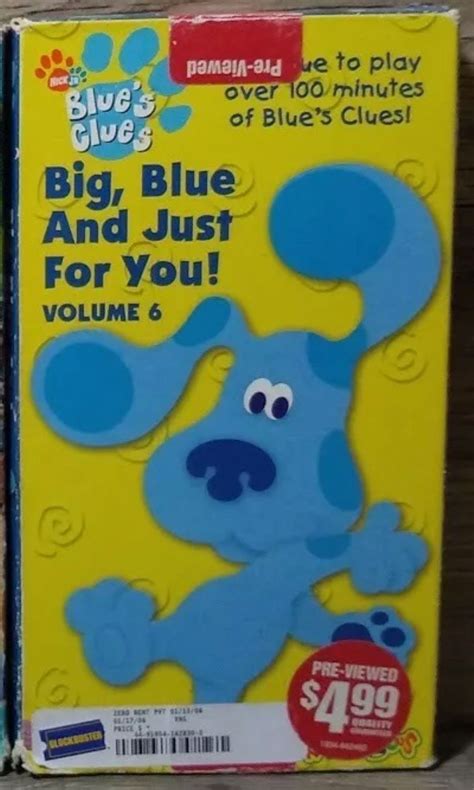 Blue S Clues Big Blue And Just For You Volume VHS Frog Birthday Party Blues Clues Blues