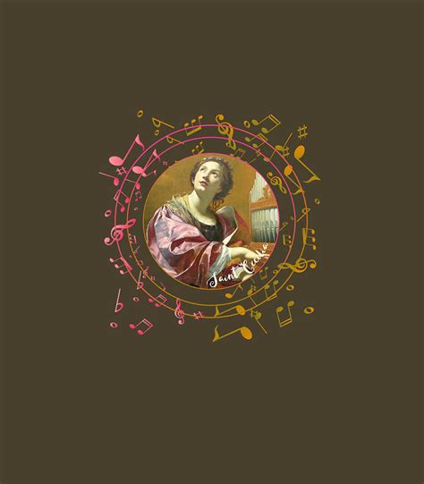 St Cecilia Patron Saint Of Musicians Catholic Music Digital Art By