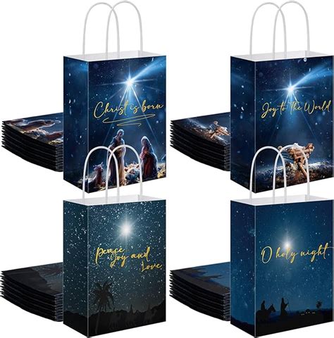 Amazon Com Geyoga 24 Pcs Christmas Religious Hymn Gift Bags With