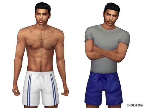 The Sims Resource Mens Sailor Shorts
