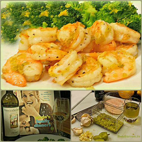 Grilled Pepperoncini Shrimp Paired With Pietro Vernaccia