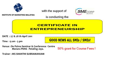 Ministry of higher education ministry. Certificate in Entrepreneurship Skills - Insitute of ...