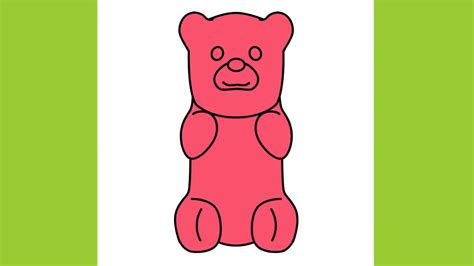 Kawaii Gummy Bear Drawing Tutorial Easy Things To Dra