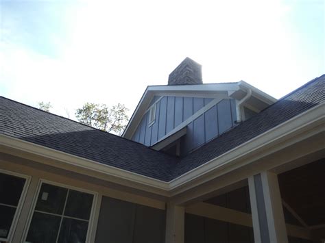 Close Up Of Hardie Gray Slate Board And Batten Hardie Siding Shingle