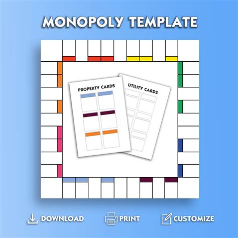 Custom Monopoly Board Template