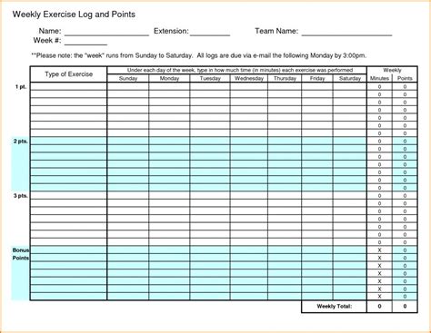 Daily Workout Log Ms Excel Editable Printable Template Excel Templates