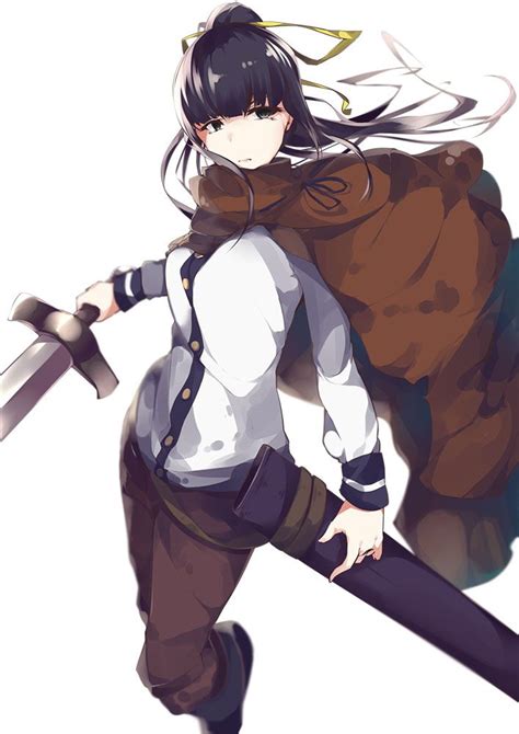 Anime Picture Search Engine 1girl Black Eyes Black Hair Cape Long