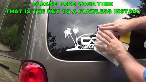 This will help assure even placement. How To Install A Vinyl Decal Using Wet Install Top Hinge ...